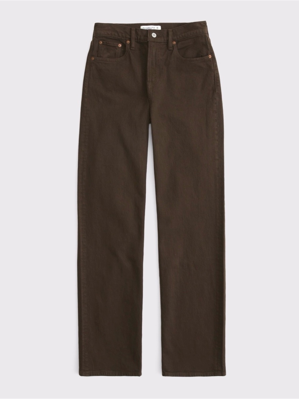 Abercrombie & Fitch High-Rise 90’s Relaxed Jeans in Dark Brown